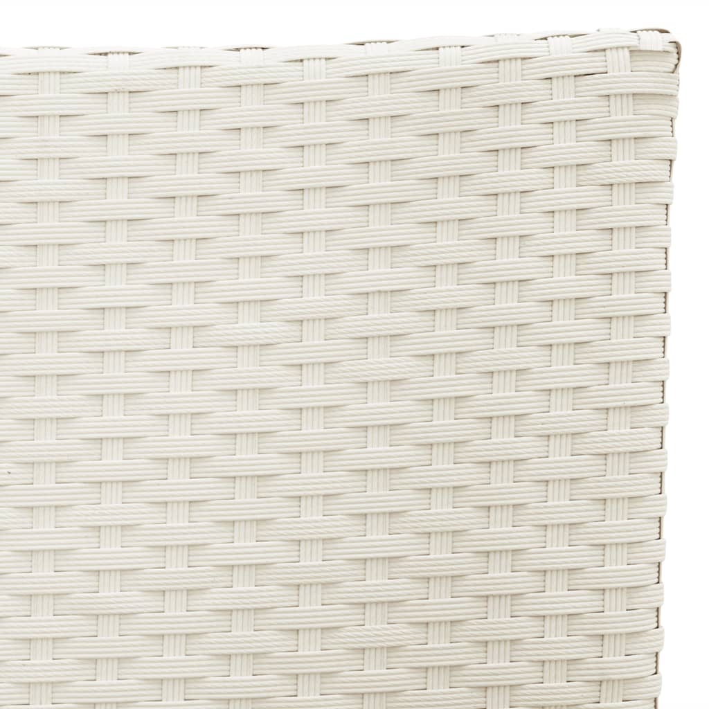 Garden Chairs with Cushions 4 pcs Poly Rattan White