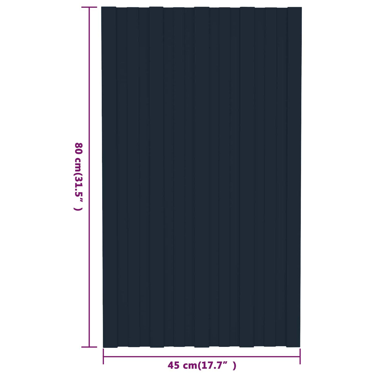 Roof Panel 36 pcs Anthracite 80 x 45 cm Galvanised steel