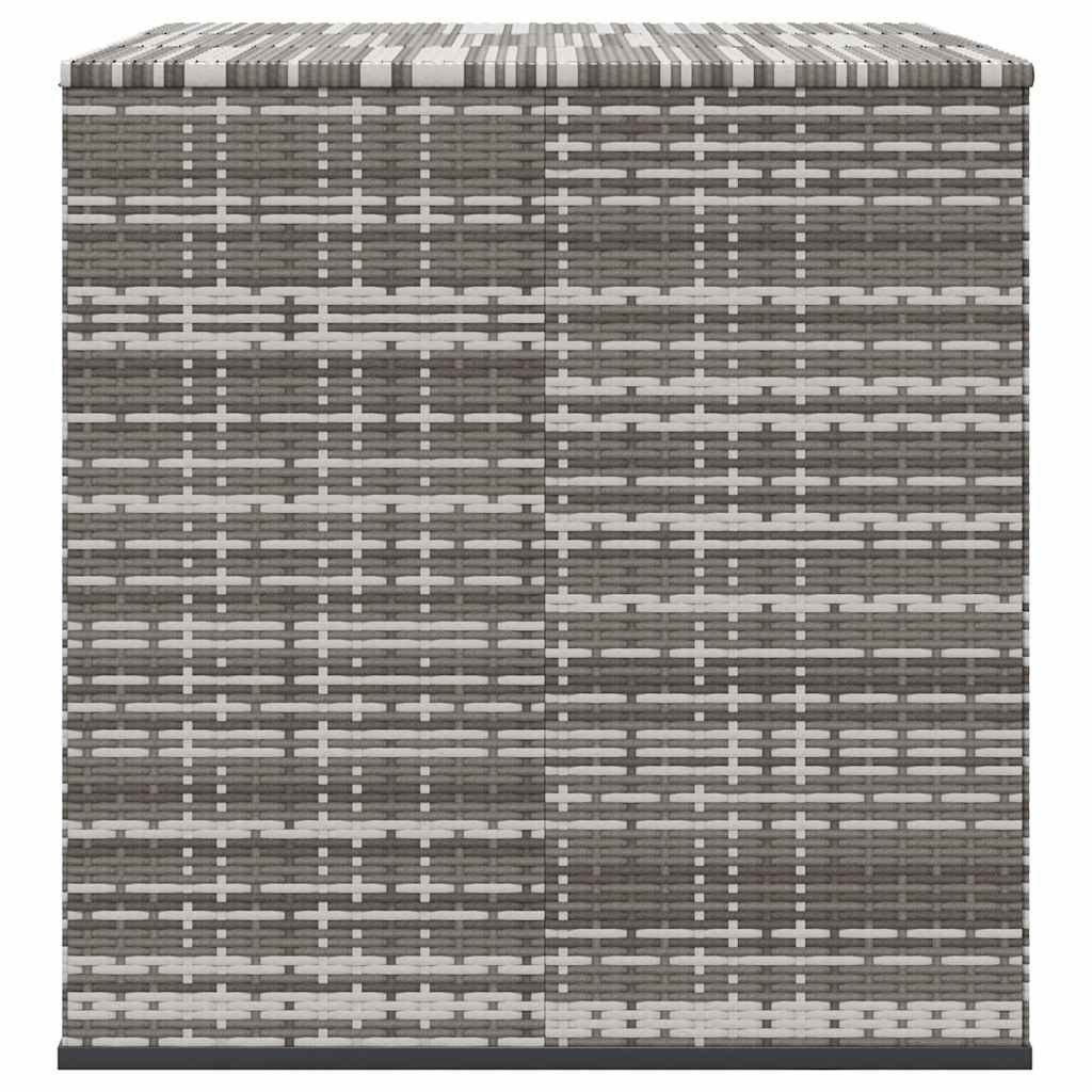 Garden Cushion Box PE Rattan 145x100x103 cm Grey