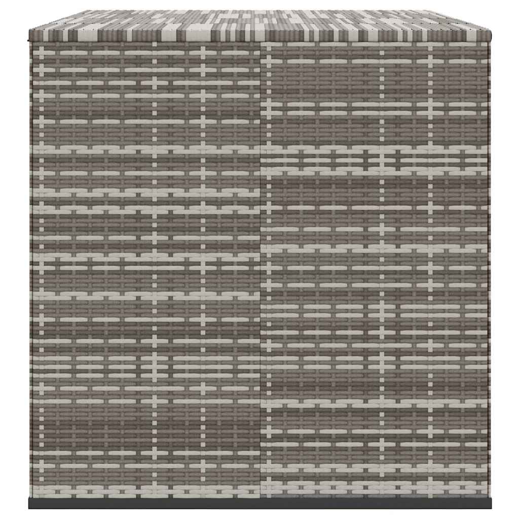Garden Cushion Box PE Rattan 194x100x103 cm Grey