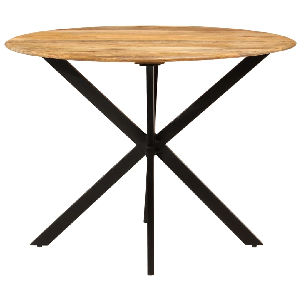 Dining Table 脴110x78 cm Solid Wood Mango and Steel