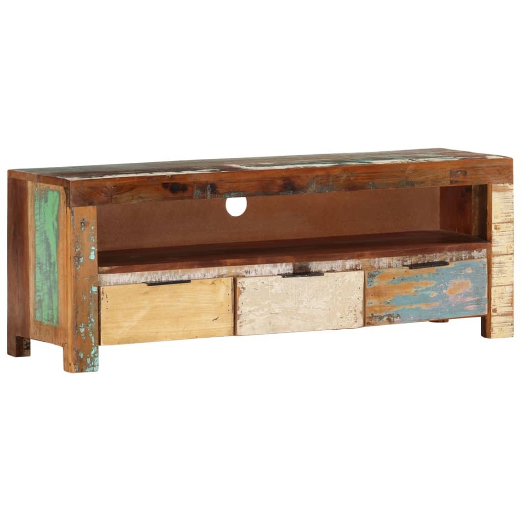 TV Cabinet 110x30x40 cm Solid Wood Reclaimed