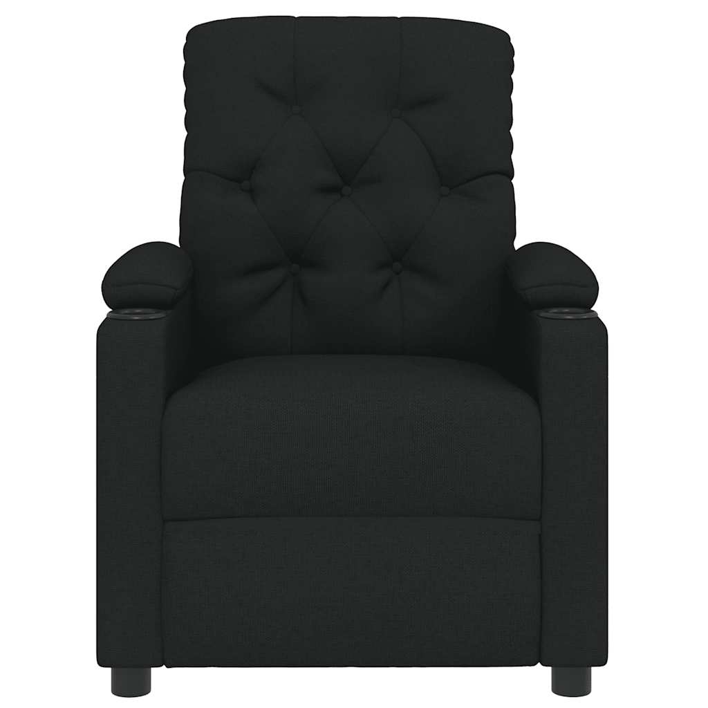 Recliner Chair Black Fabric