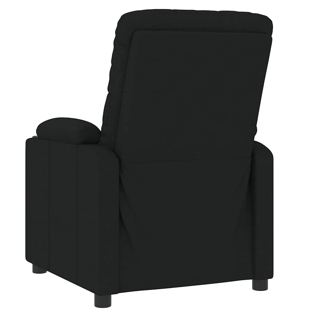 Recliner Chair Black Fabric