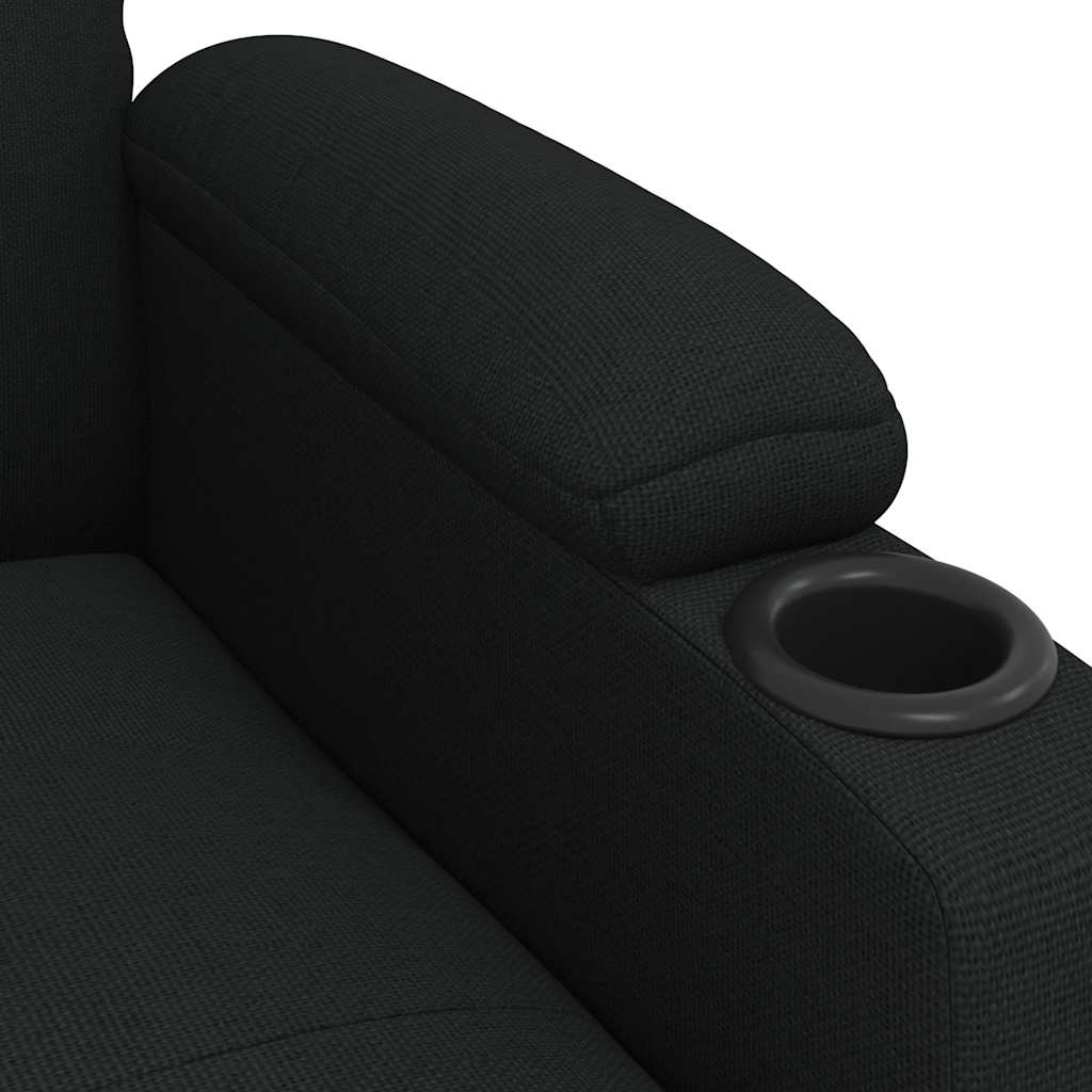 Recliner Chair Black Fabric
