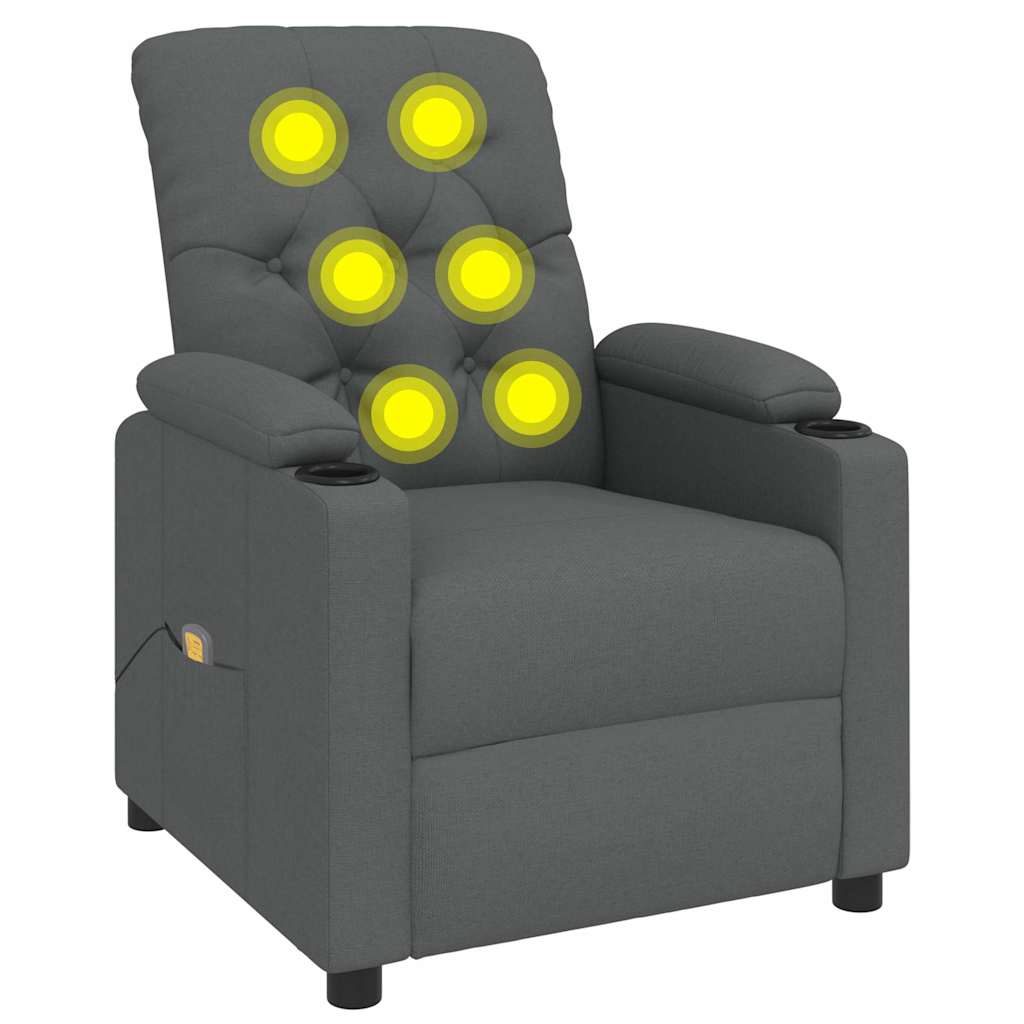 Massage Chair Dark Grey Fabric