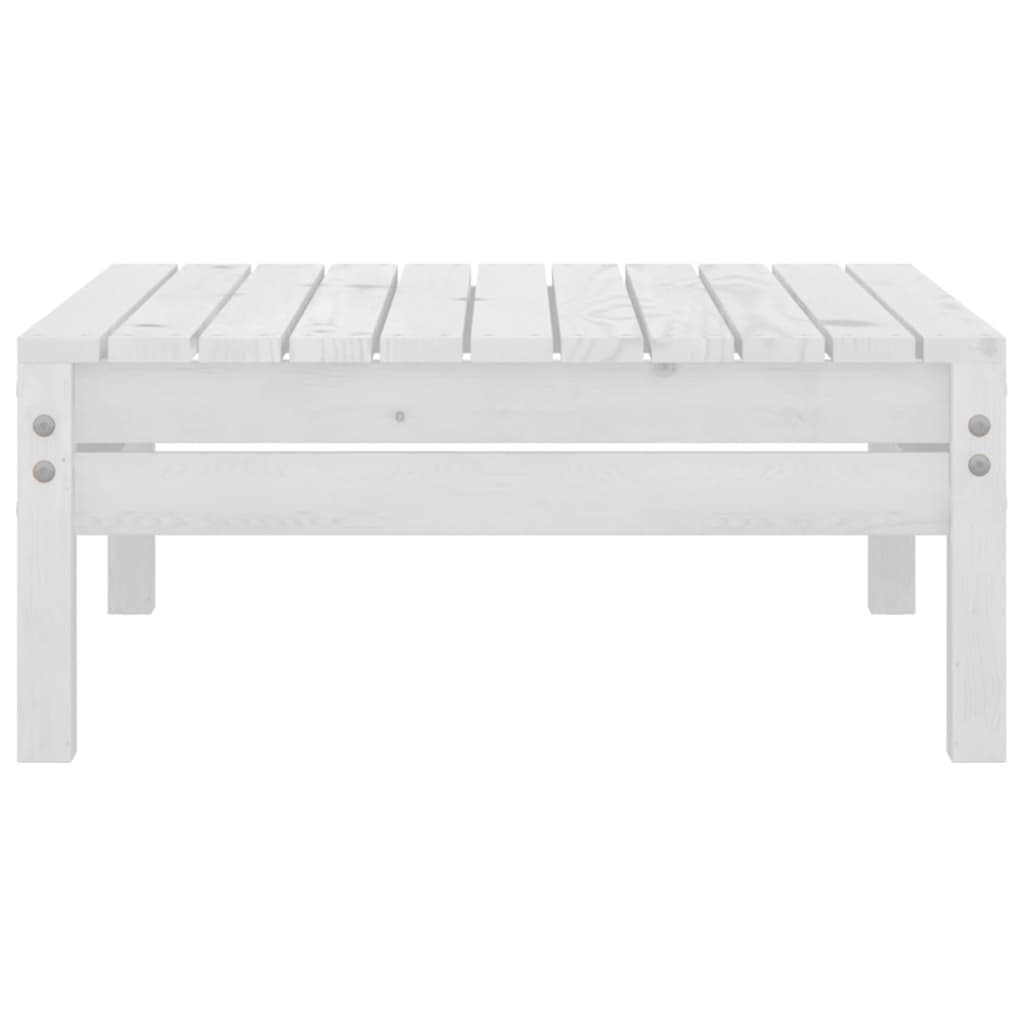 13 Piece Garden Lounge Set White Solid Pinewood