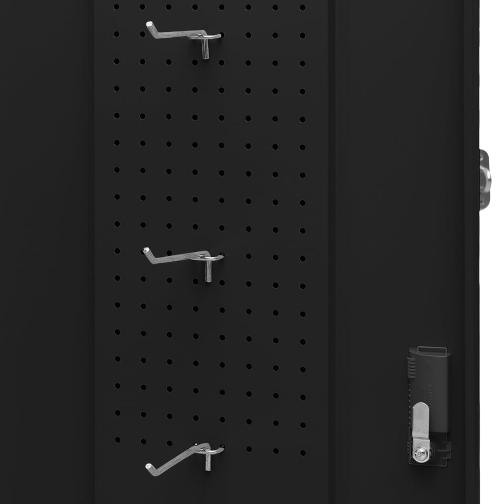 Saddle Cabinet Black 53x53x105 cm Steel