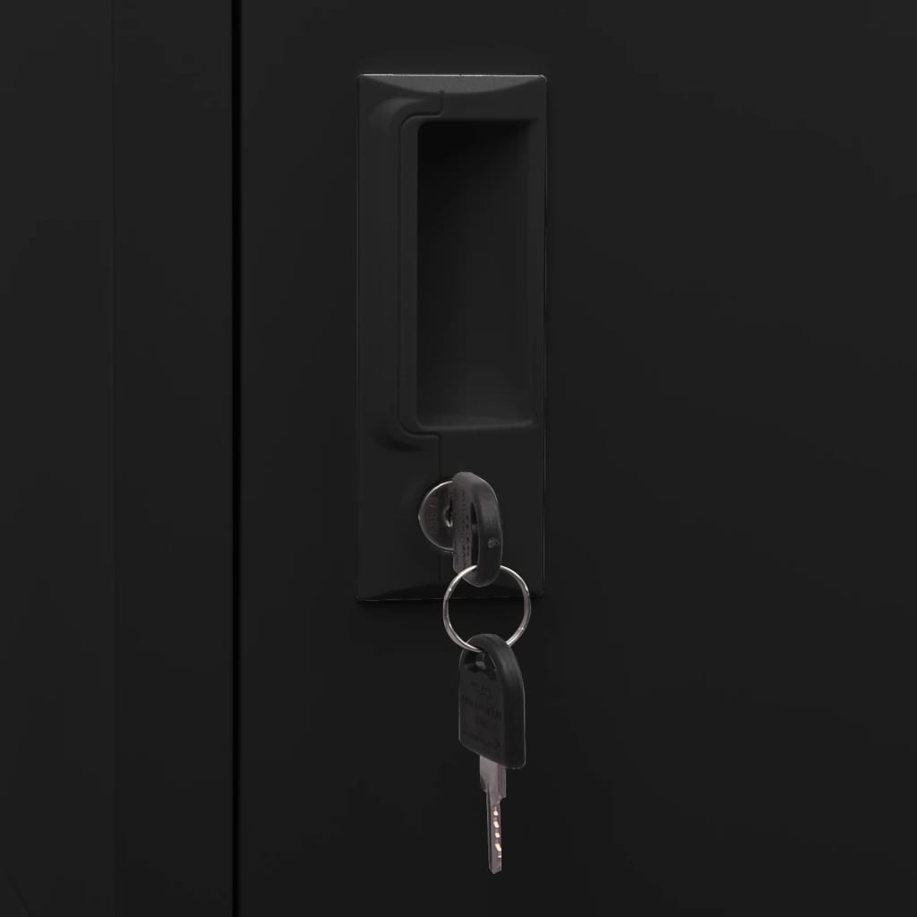 Saddle Cabinet Black 53x53x105 cm Steel