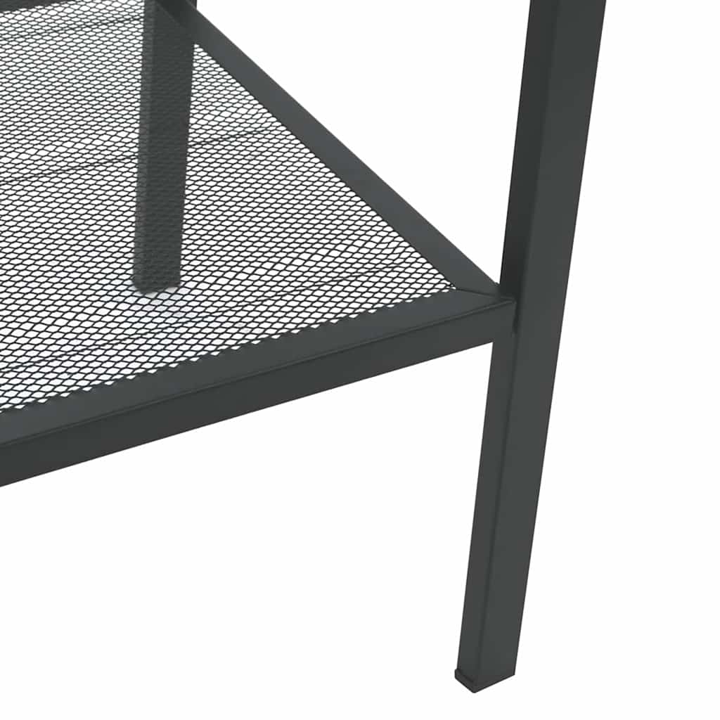 Ladder Bookcase 4 Tiers Metal Anthracite