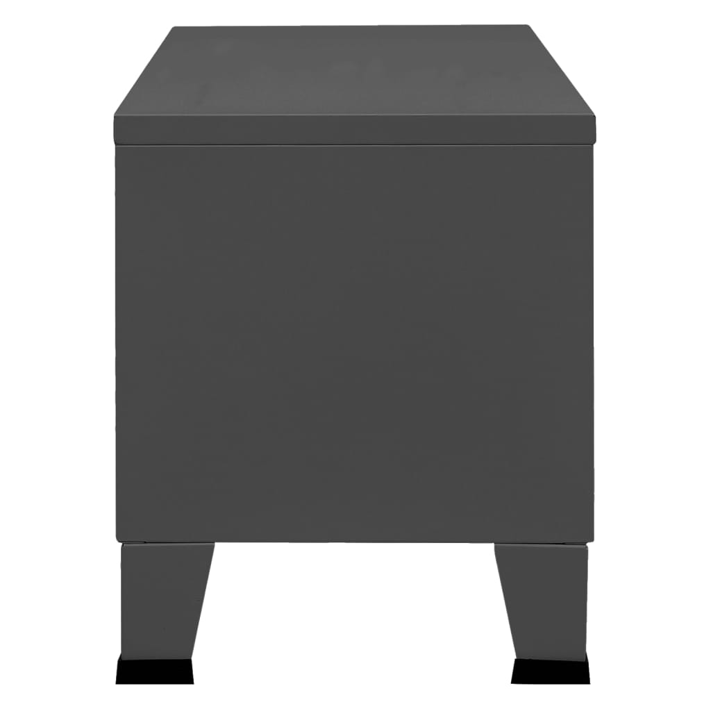 Industrial TV Cabinet Anthracite 105x35x42 cm Metal