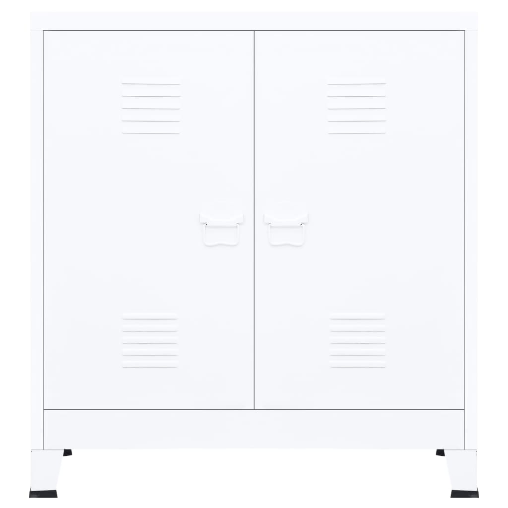 Industrial Storage Chest White 90x40x100 cm Steel