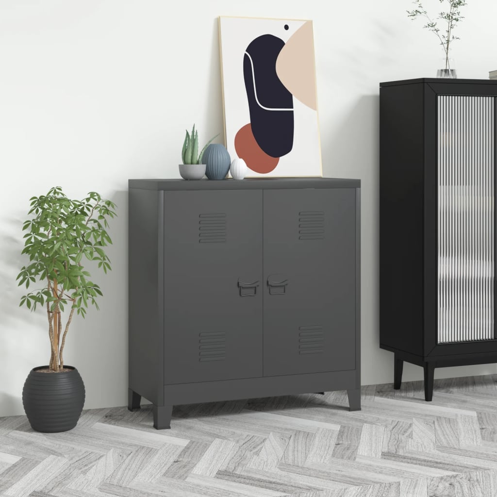 Industrial Storage Chest Anthracite 90x40x100 cm Steel
