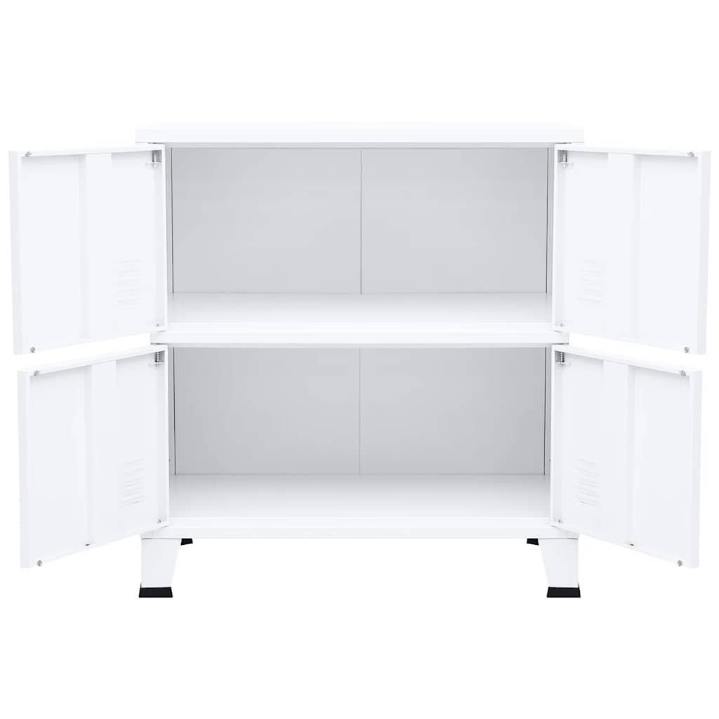 Industrial Storage Chest White 75x40x80 cm Steel
