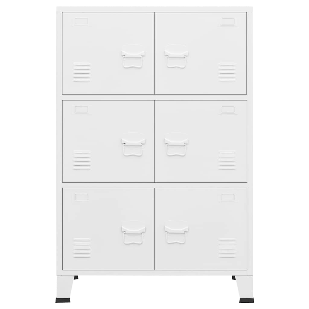 Industrial Storage Chest White 75x40x115 cm Metal