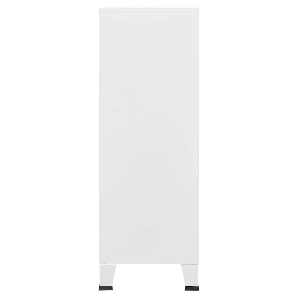 Industrial Storage Chest White 75x40x115 cm Metal