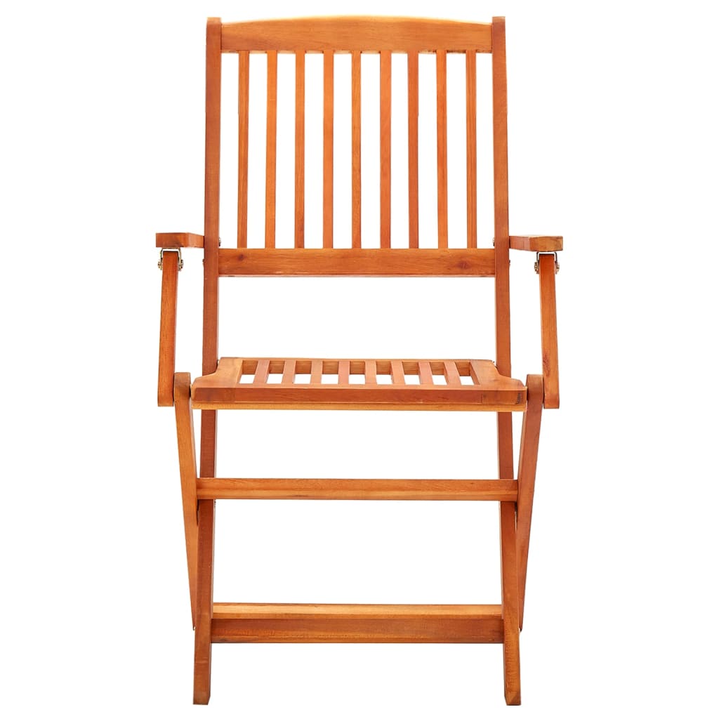 Folding Chairs 8 pcs Solid Eucalyptus Wood