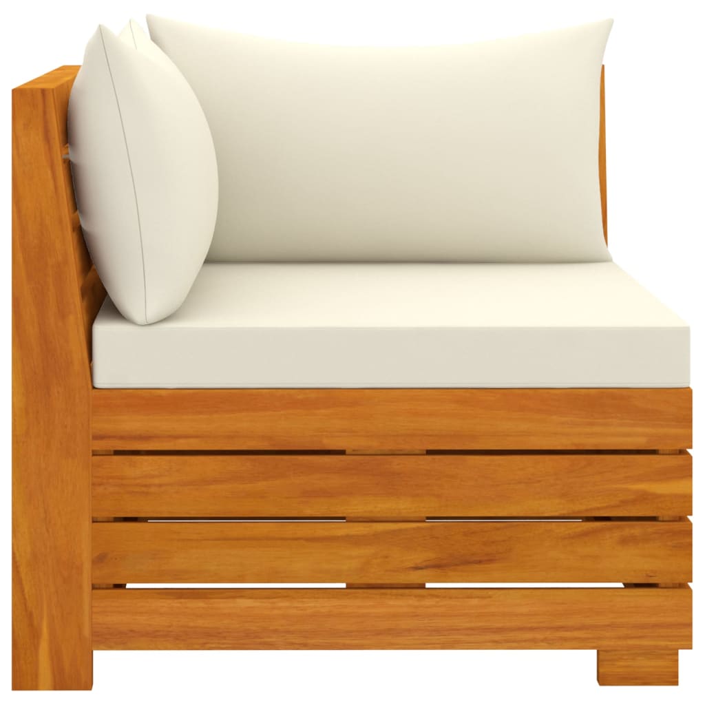 2-Seater Garden Sofa with Cushions Solid Wood Acacia