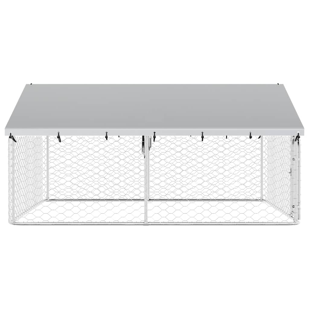 Outdoor Dog Kennel with Roof 300x300x150 cm