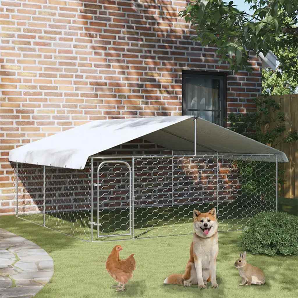 Outdoor Dog Kennel with Roof 300x300x150 cm