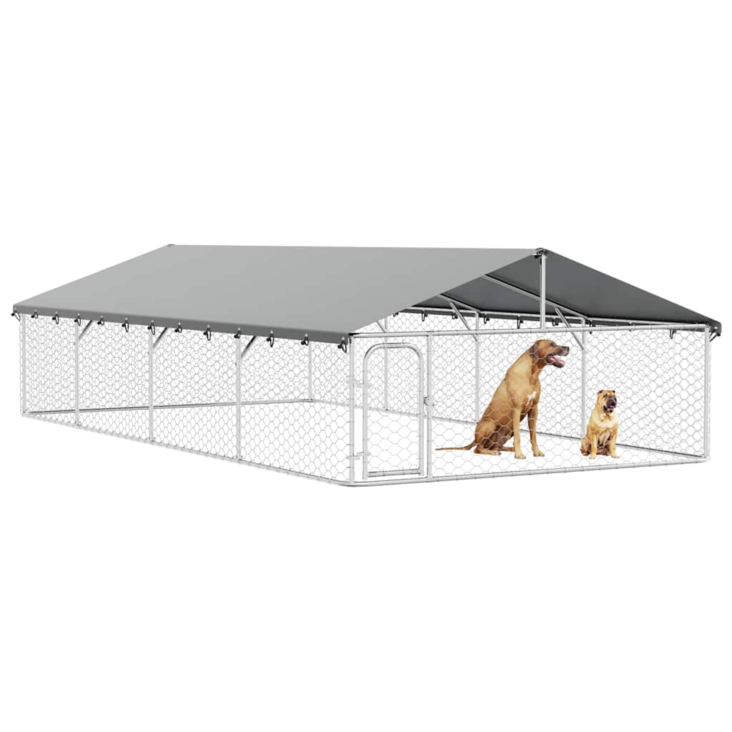 Outdoor Dog Kennel with Roof 600x300x150 cm