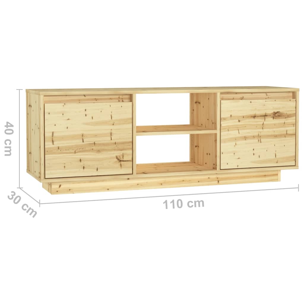 TV Cabinet 110x30x40 cm Solid Firwood