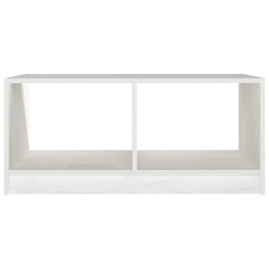 Coffee Table White 75x50x33.5 cm Solid Pinewood