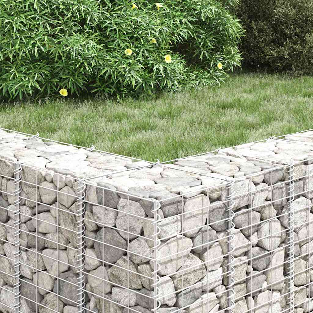 Gabion Raised Beds 3 pcs 30x30x100 cm Iron