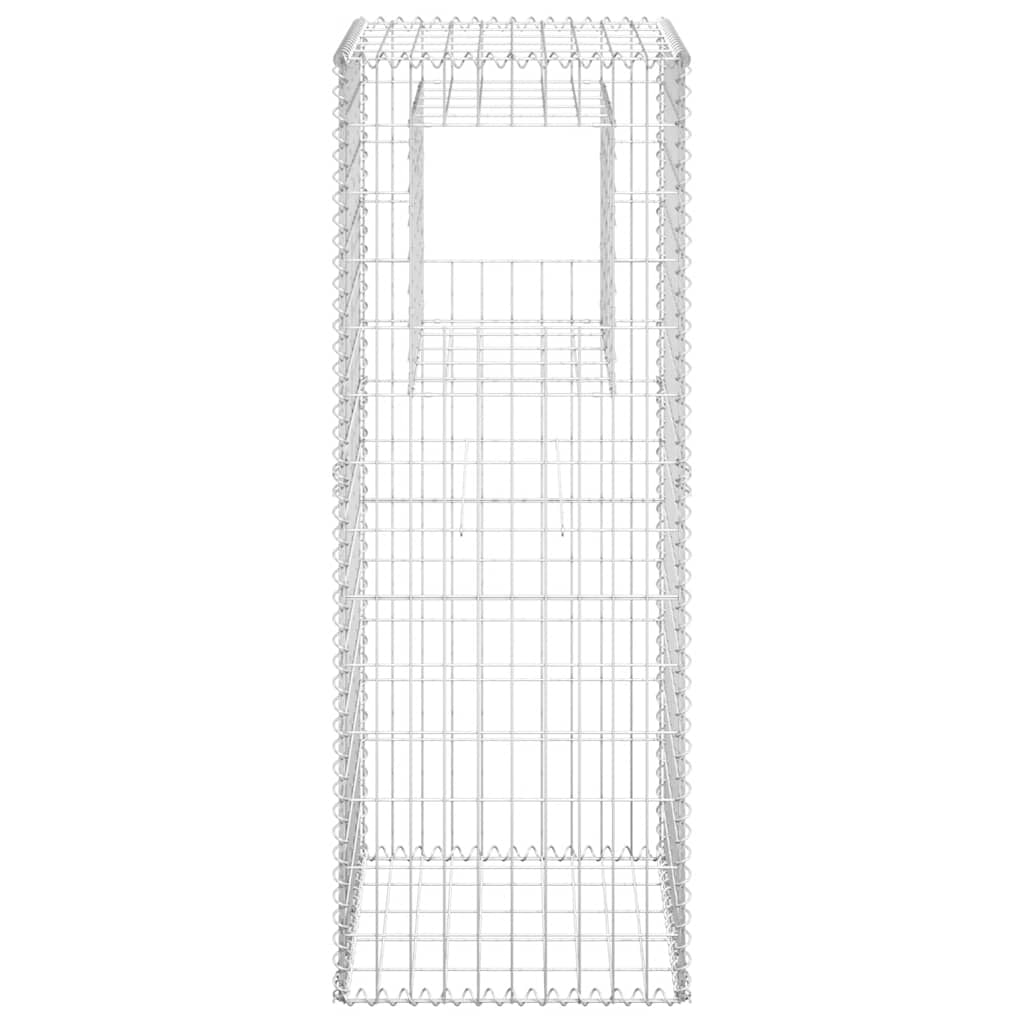 Gabion Basket Posts 2 pcs 50x50x140 cm Iron