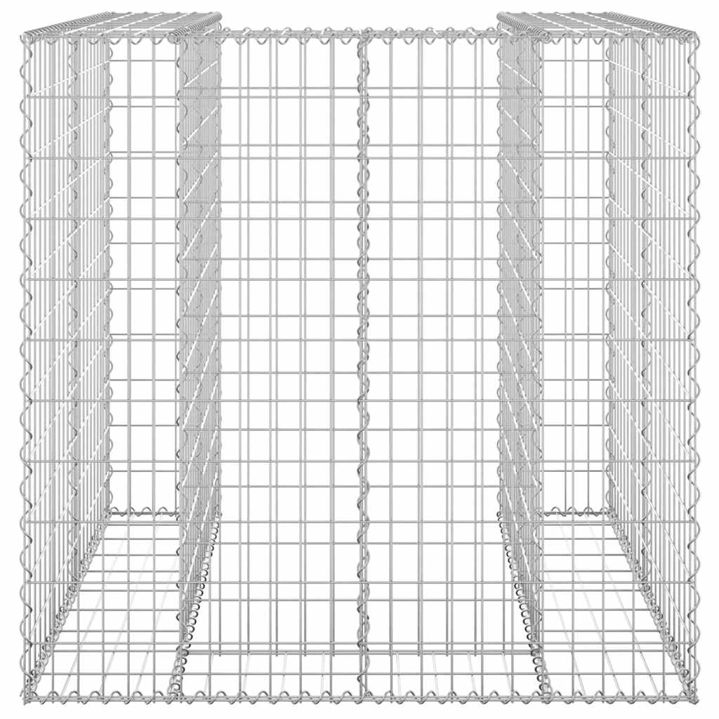 Gabion Wall for Garbage Bin Galvanised Steel 110x100x110 cm
