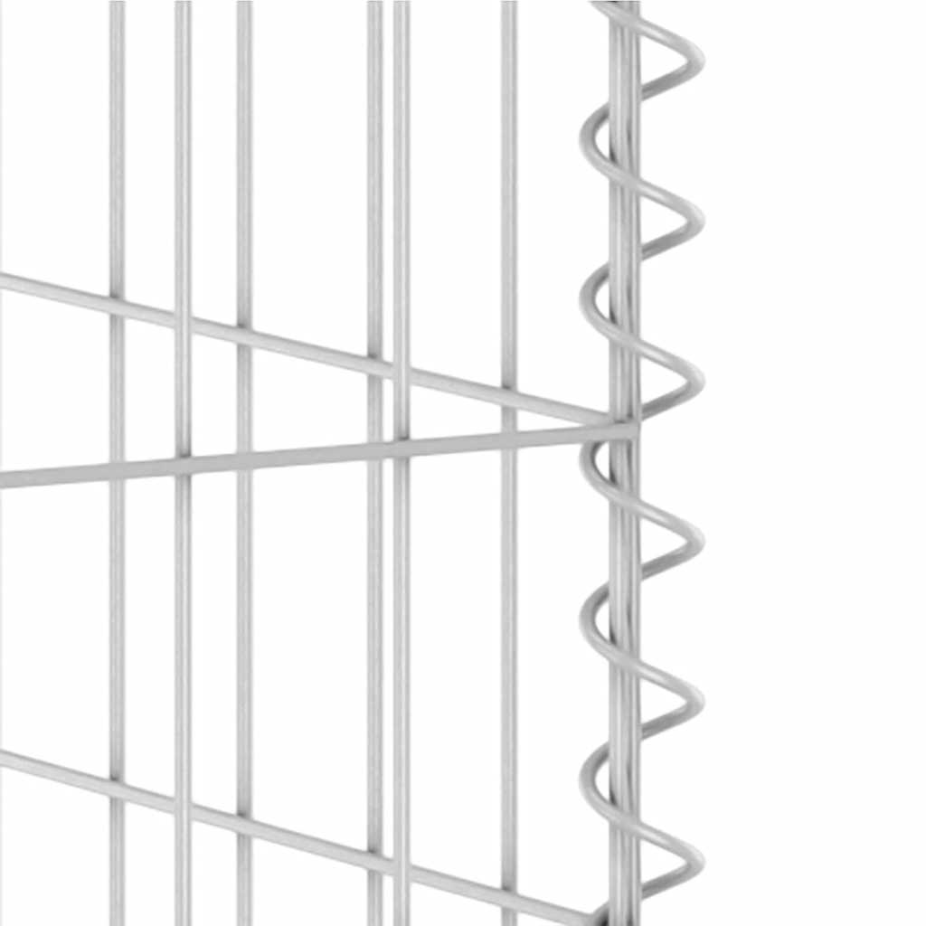 Gabion Wall for Garbage Bins Galvanised Steel 325x100x110 cm