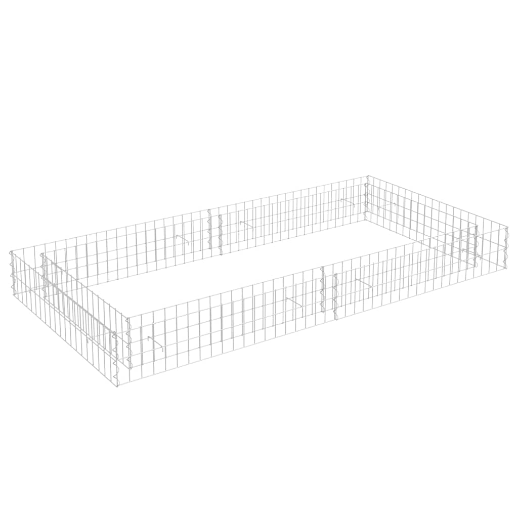 Gabion Raised Bed Galvanised Steel 200x100x20 cm