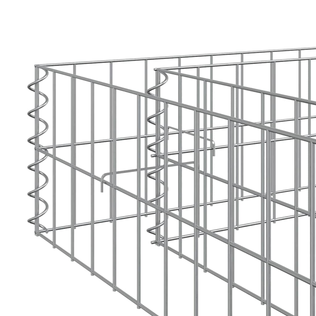 Gabion Raised Bed Galvanised Steel 200x100x20 cm