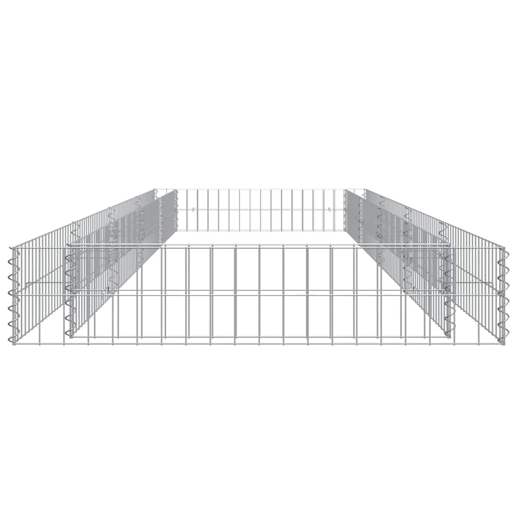 Gabion Raised Bed Galvanised Steel 400x100x20 cm