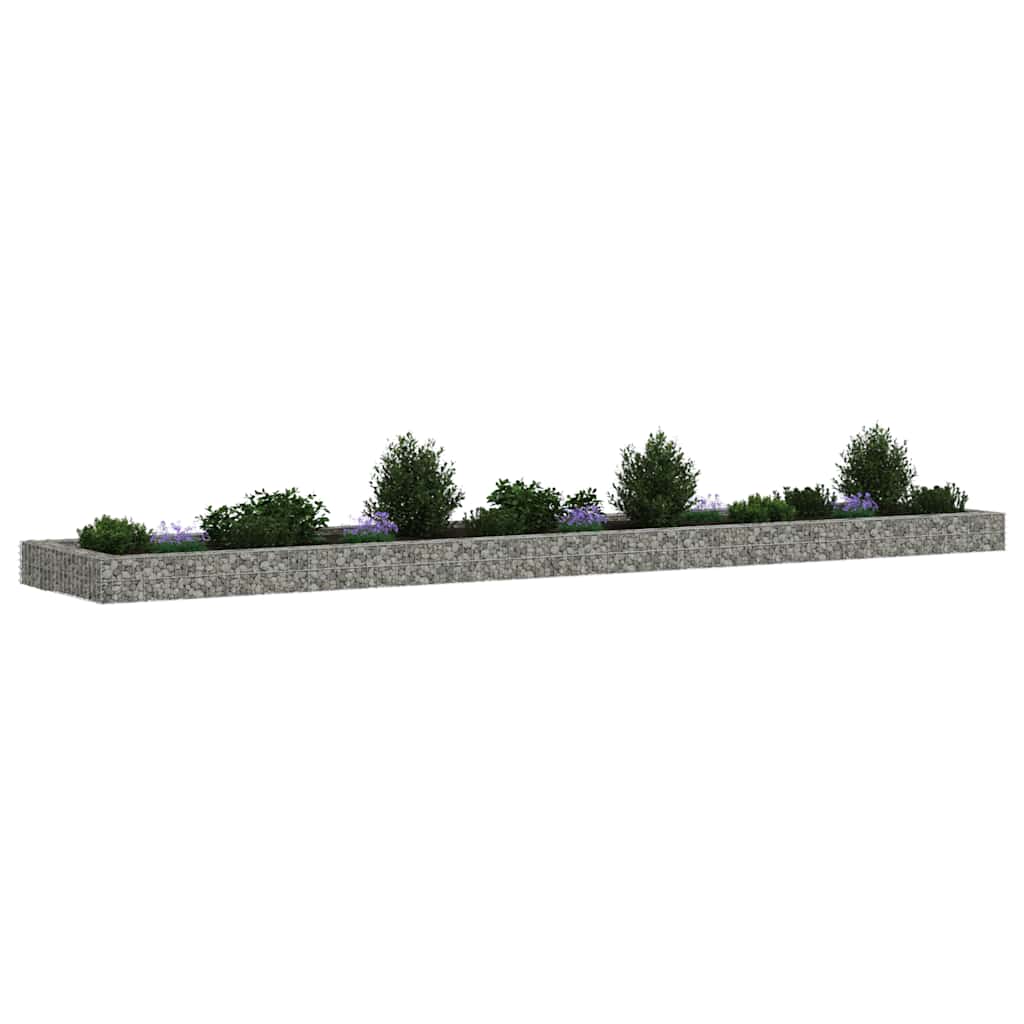 Gabion Raised Bed Galvanised Steel 500x100x20 cm