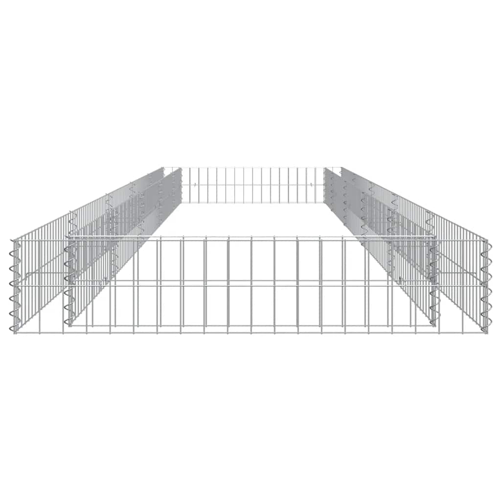 Gabion Raised Bed Galvanised Steel 500x100x20 cm