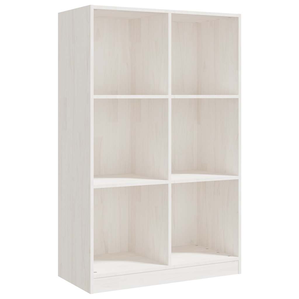 Book Cabinet White 70x33x110 cm Solid Pinewood