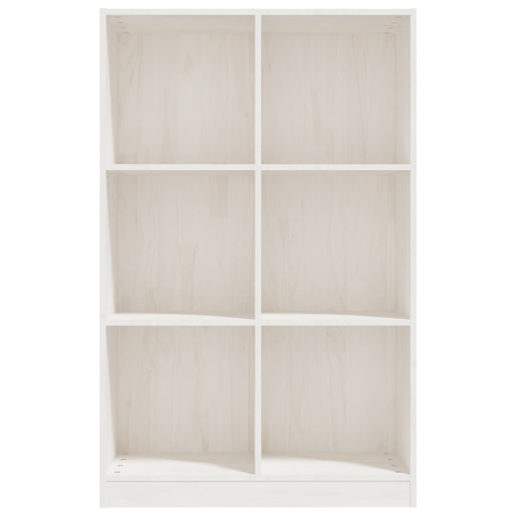 Book Cabinet White 70x33x110 cm Solid Pinewood