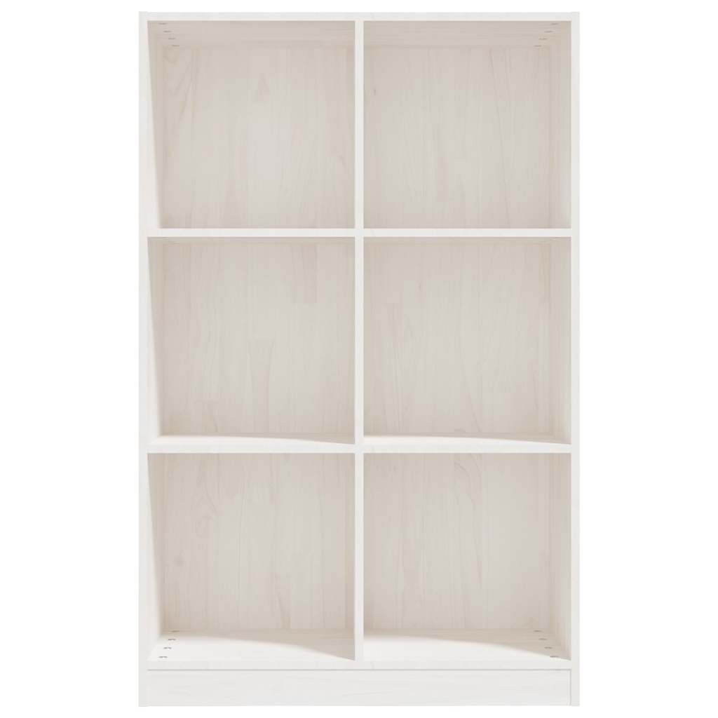 Book Cabinet White 70x33x110 cm Solid Pinewood
