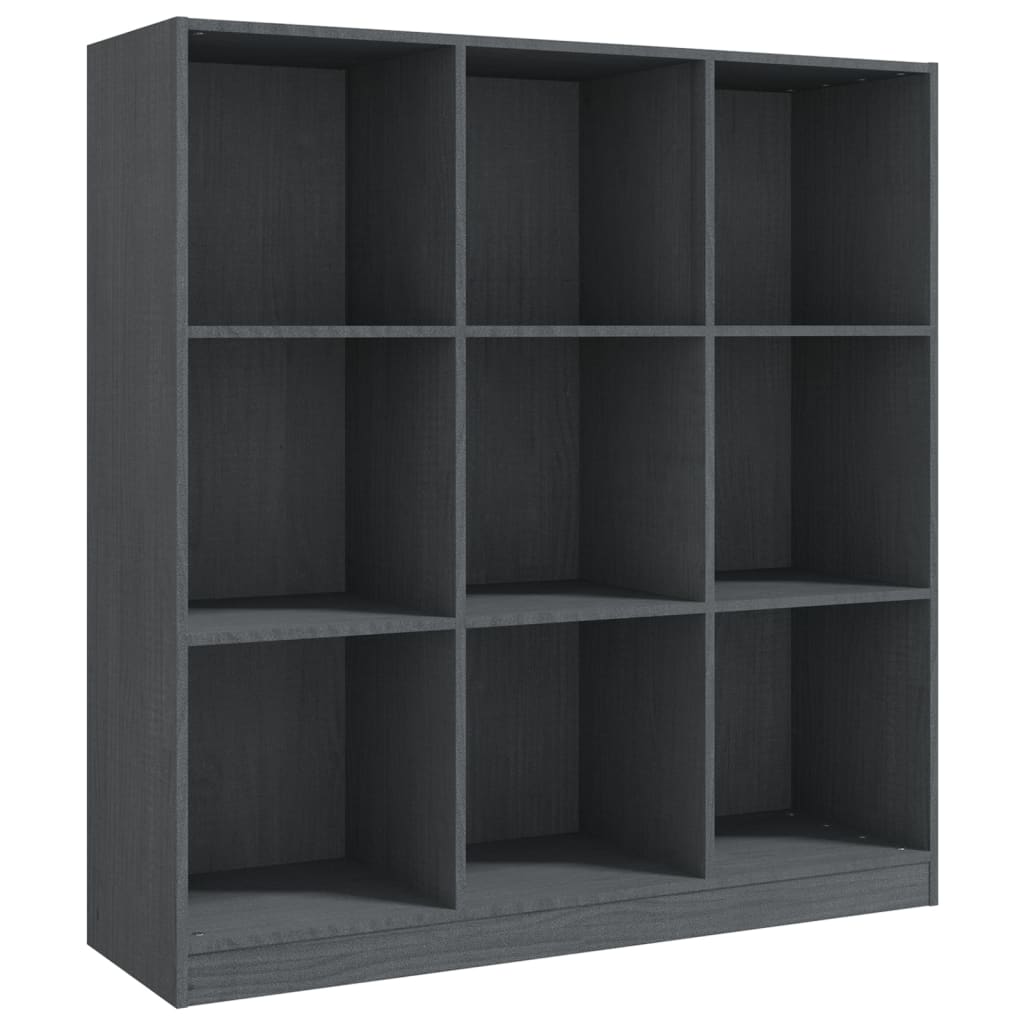 Book Cabinet/Room Divider Grey 104x33.5x110 cm Solid Pinewood