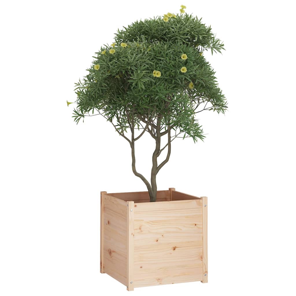 Garden Planters 2 pcs 60x60x60 cm Solid Pinewood