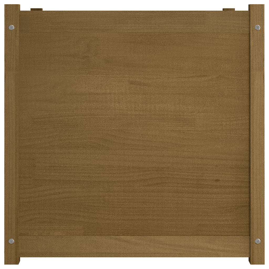 Garden Planter Honey Brown 70x70x70 cm Solid Pinewood
