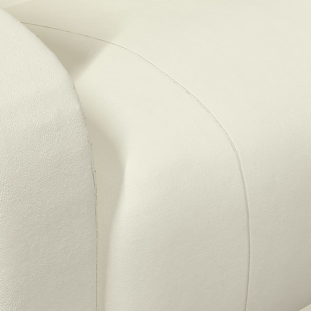 Stand up Massage Chair Cream Faux Leather