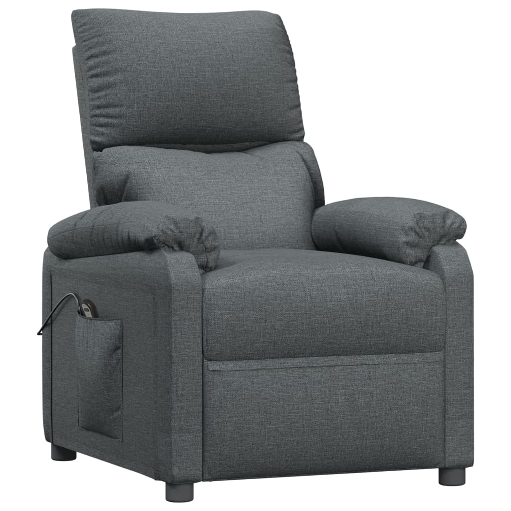 Stand up Recliner Chair Dark Grey Fabric