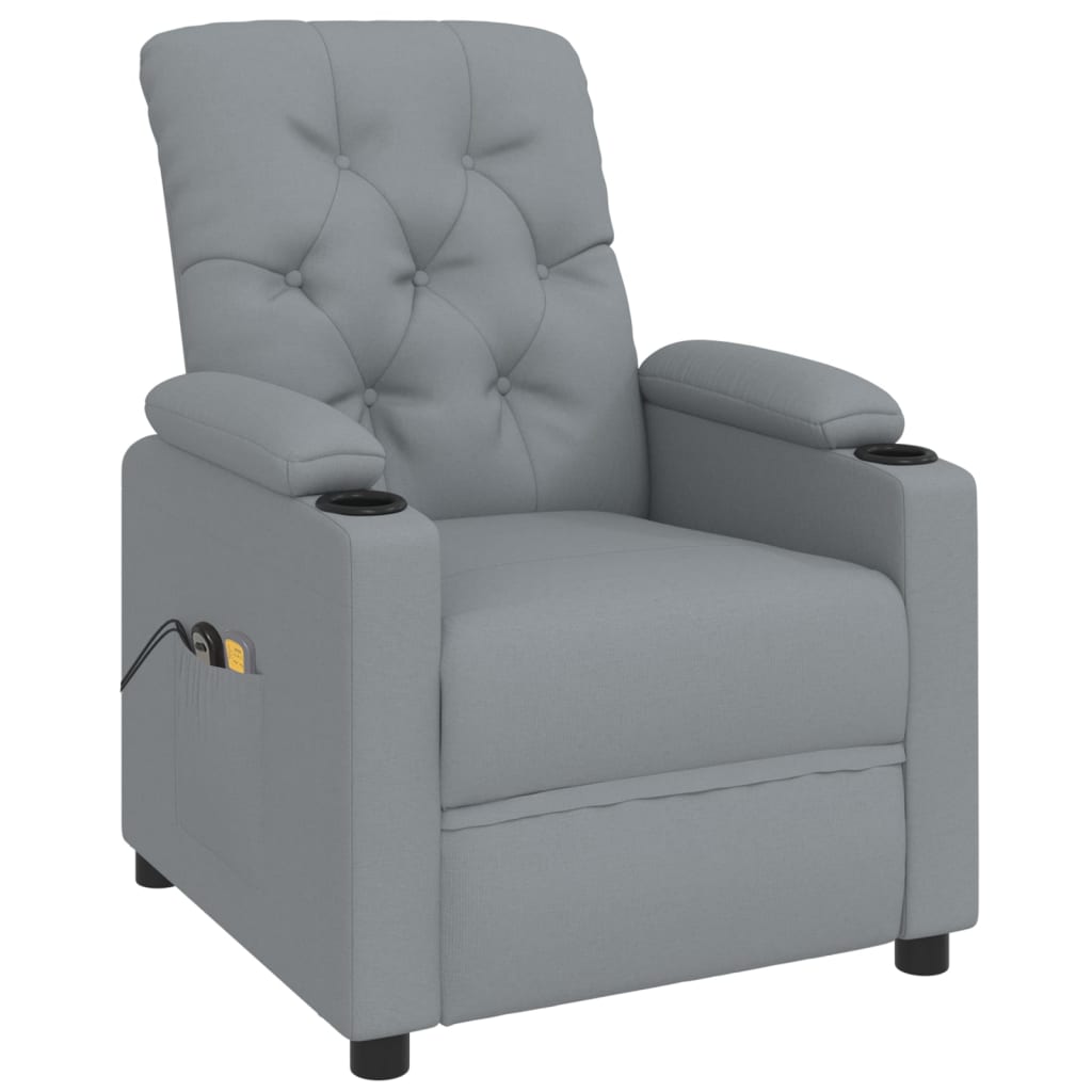 Stand up Massage Chair Light Grey Fabric