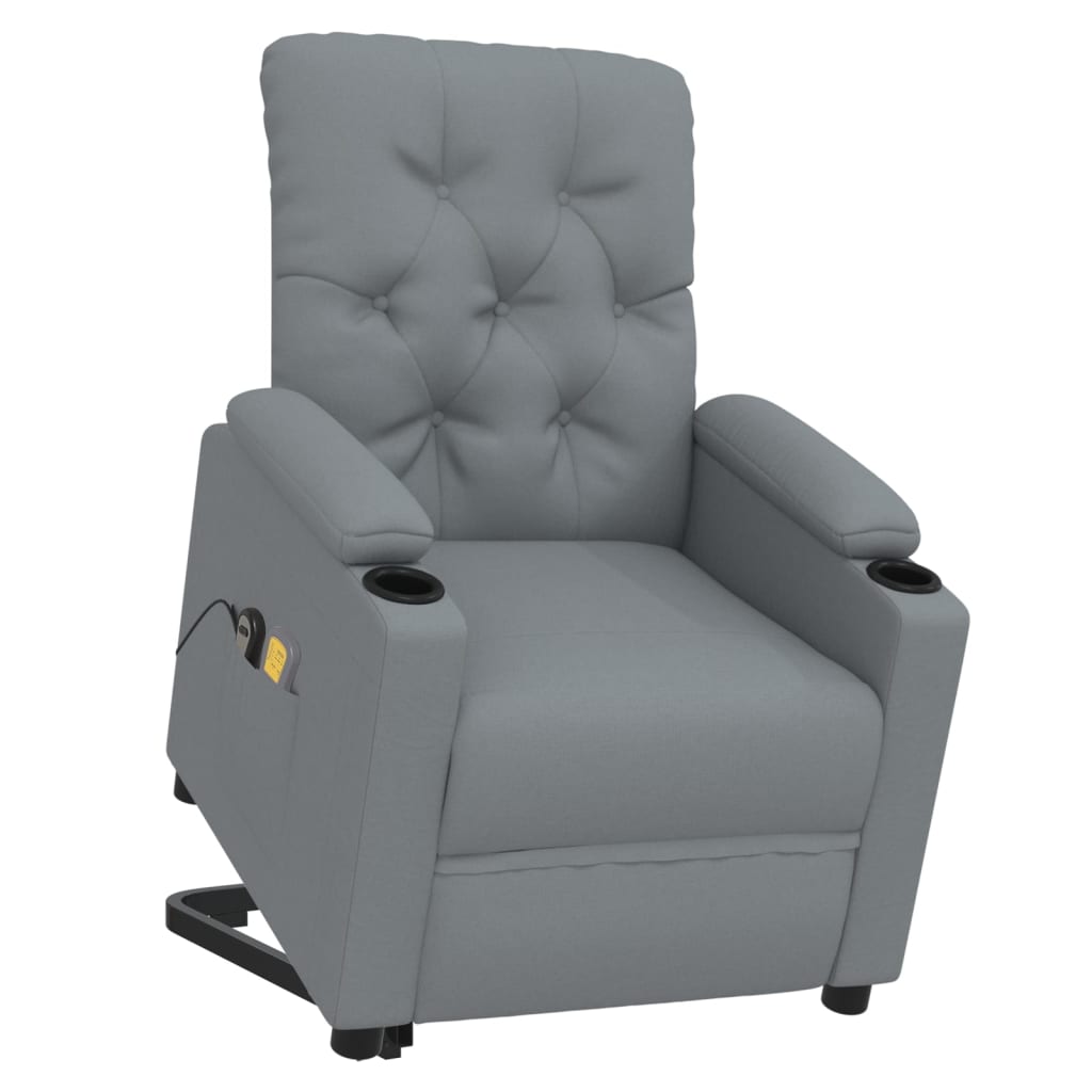 Stand up Massage Chair Light Grey Fabric