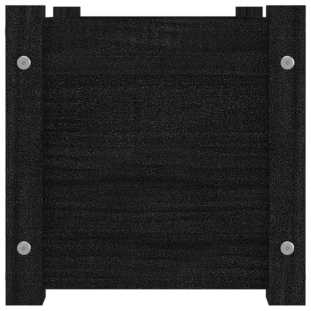 Garden Planter Black 60x31x31 cm Solid Pinewood