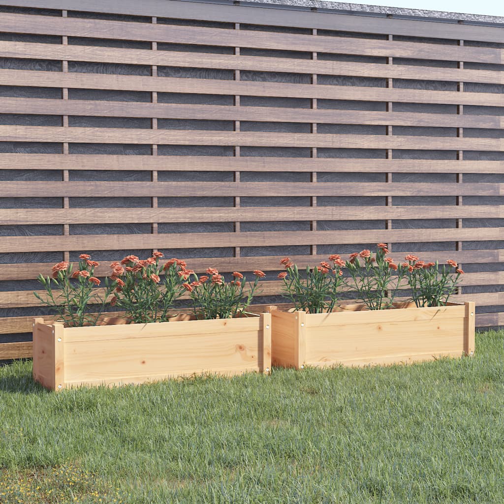 Garden Planters 2 pcs 100x31x31 cm Solid Pinewood