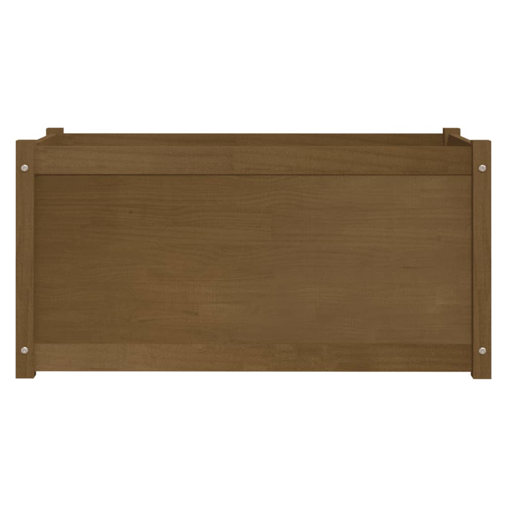 Garden Planters 2 pcs Honey Brown 100x50x50cm Solid Pinewood