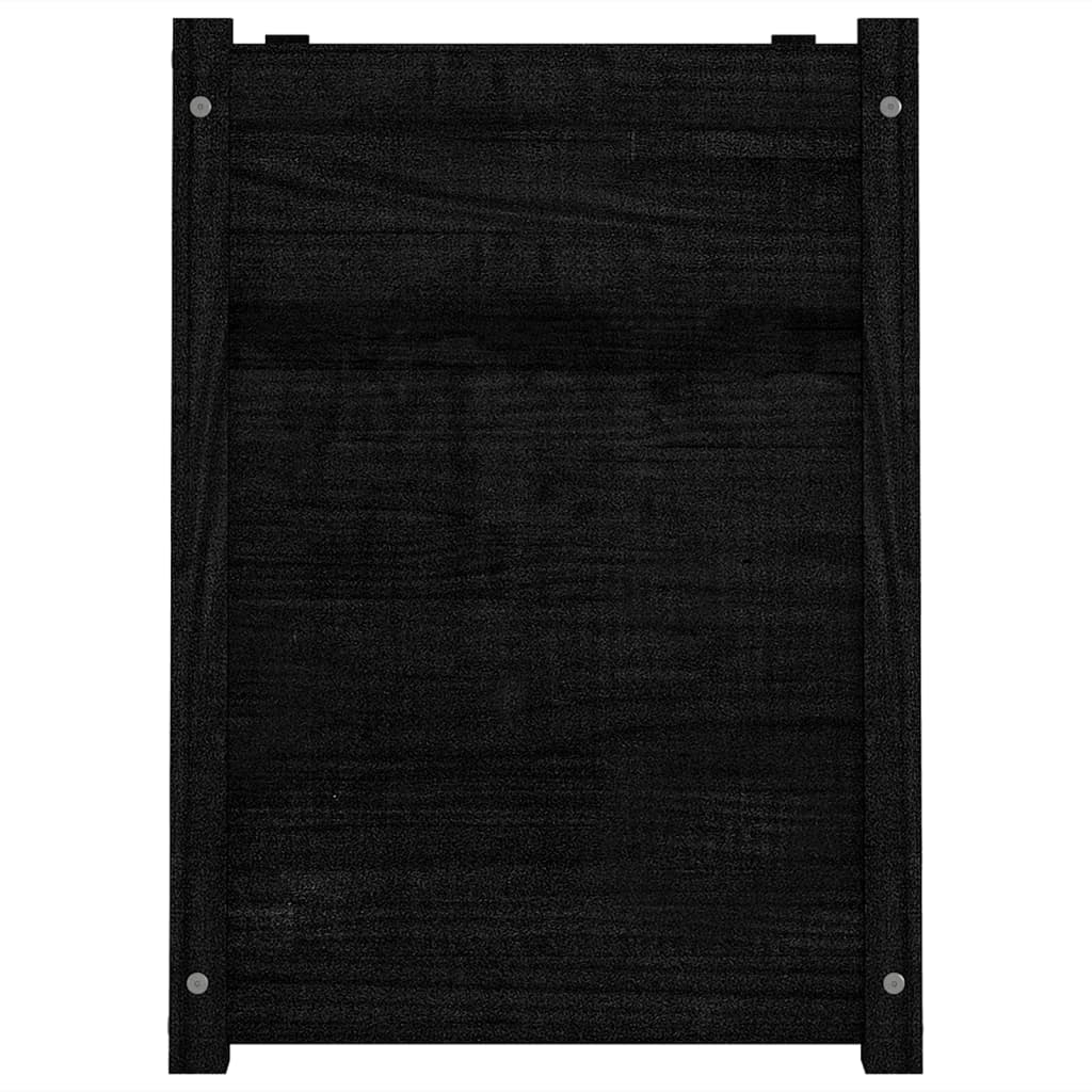 Garden Planter Black 100x50x70 cm Solid Pinewood